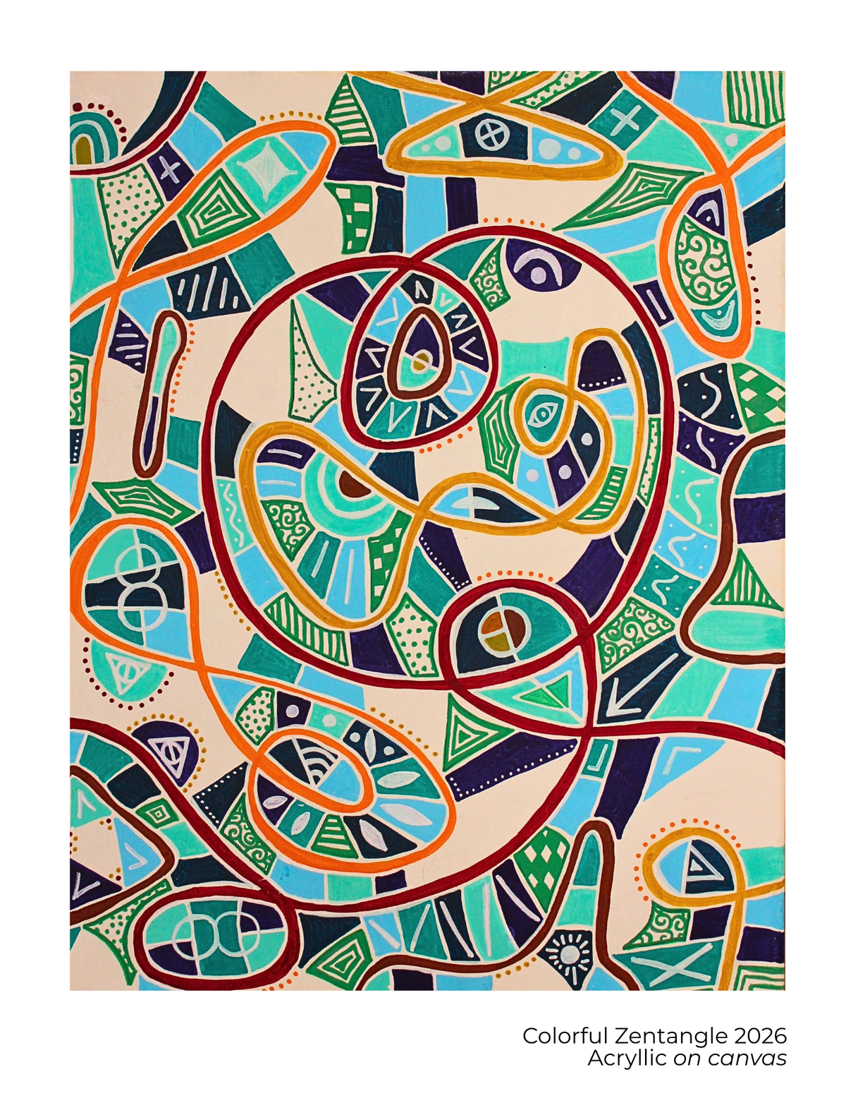 Colorful Zentangle Print